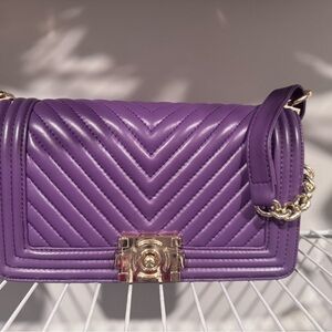 Purple Quilted Women's Bag
